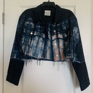 Pull&Bear Denim Jacket With Pink
